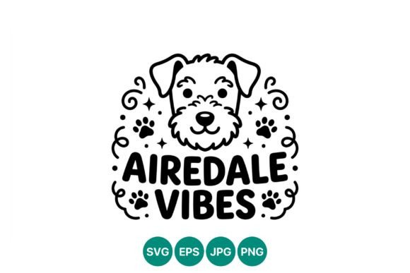 Airedale Vibes Dog Face Vector Art Review