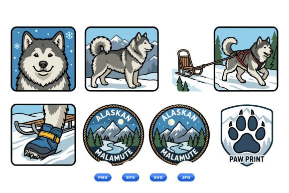 Alaskan Malamute Dog Clipart Review