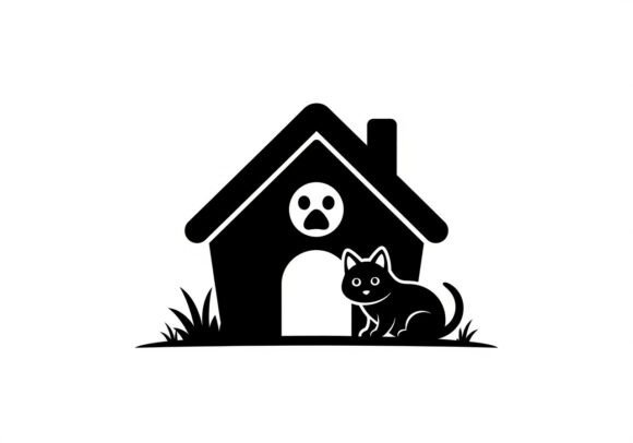 Black Cat Sitting in Front of Dog House Embroidery Review
