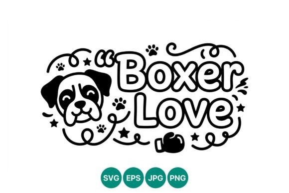 Boxer Dog Love Vector Art Review