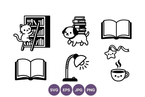Cat and Dog Carrying Books Vector Art