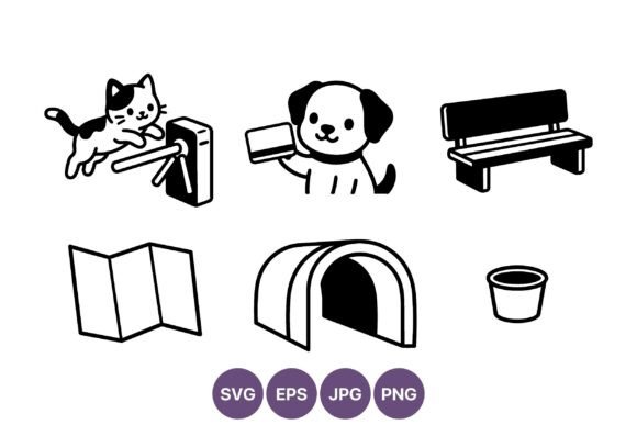 Cat and Dog Park Vector Icons Review