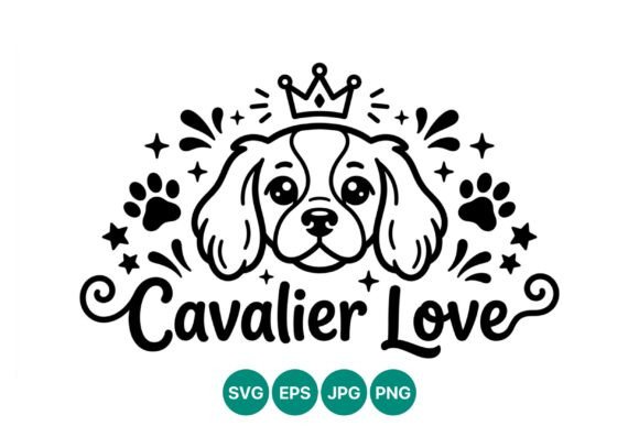 Cavalier Dog Crown Line Art Review