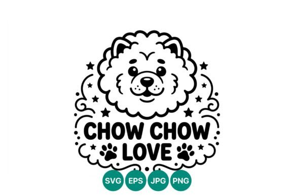 Chow Chow Dog Face Paw Love Vector Art Review