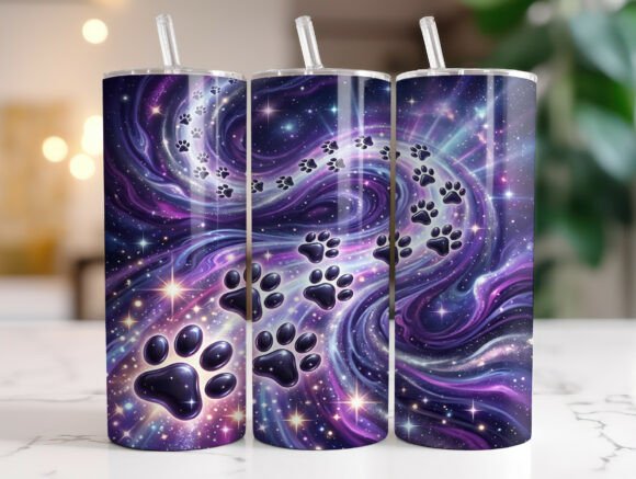 Cosmic Dog Paw Galaxy Tumbler Wrap Review