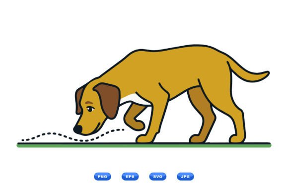 Curious Dog Sniffing Vector Art Review