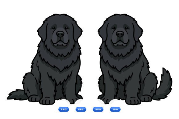 Cute Black Newfoundland Dog Clipart Review