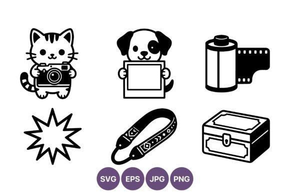 Cute Cat Camera Dog Frame Black White Review