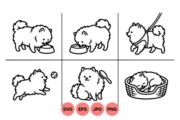 Cute Pomeranian Dog Clipart Set Review