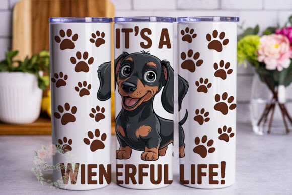 Dachshund Dog Paw Print Tumbler Wrap Design Review