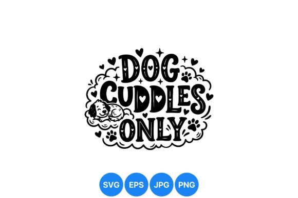 Dog Cuddles Typography Art Review