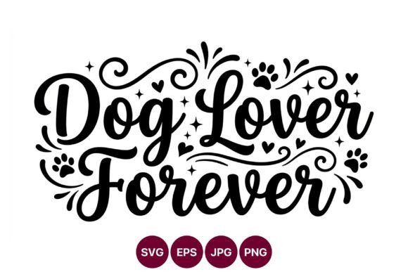 Dog Lover Forever Script Calligraphy Art Review
