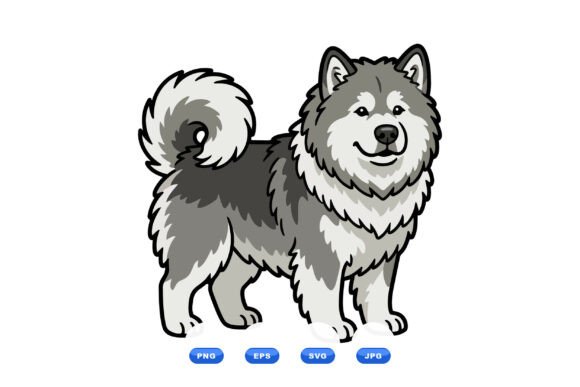 Fluffy Arctic Dog Clipart Review for Embroidery Projects