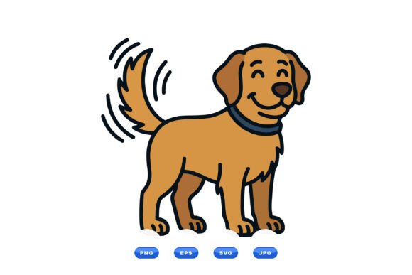 Happy Wagging Dog Illustration Review