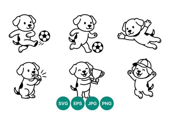 Playful Puppy Soccer Dog Vector Art Review