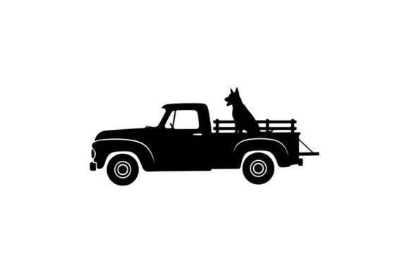 Silhouette of a Dog in the Back of a Vin