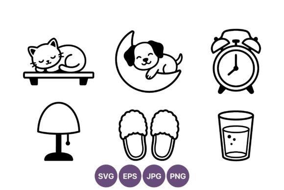 Sleeping Cat and Dog Vector Icons Review