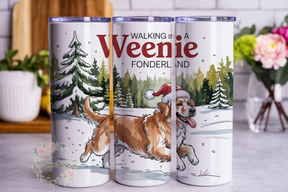 Winter Weiner Dog Forest Tumbler Wrap Design Review